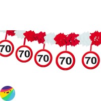 Girlanda iz papirja za 70 let Dolžina: 4m